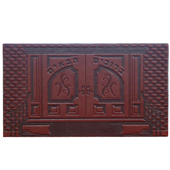 The door Design door plaque with name plate in Elegant Brown