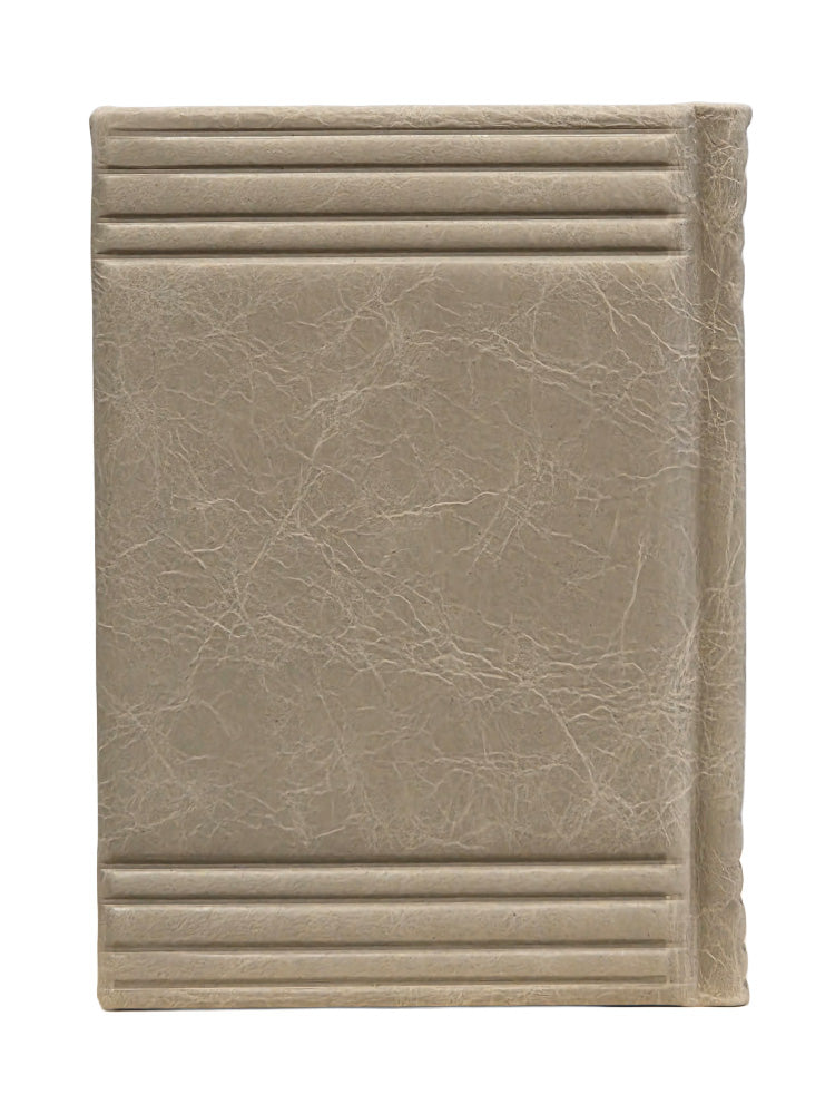 Front cover of the medium Tehillim, antique border cover in Antique Lines Cristallo Taupe