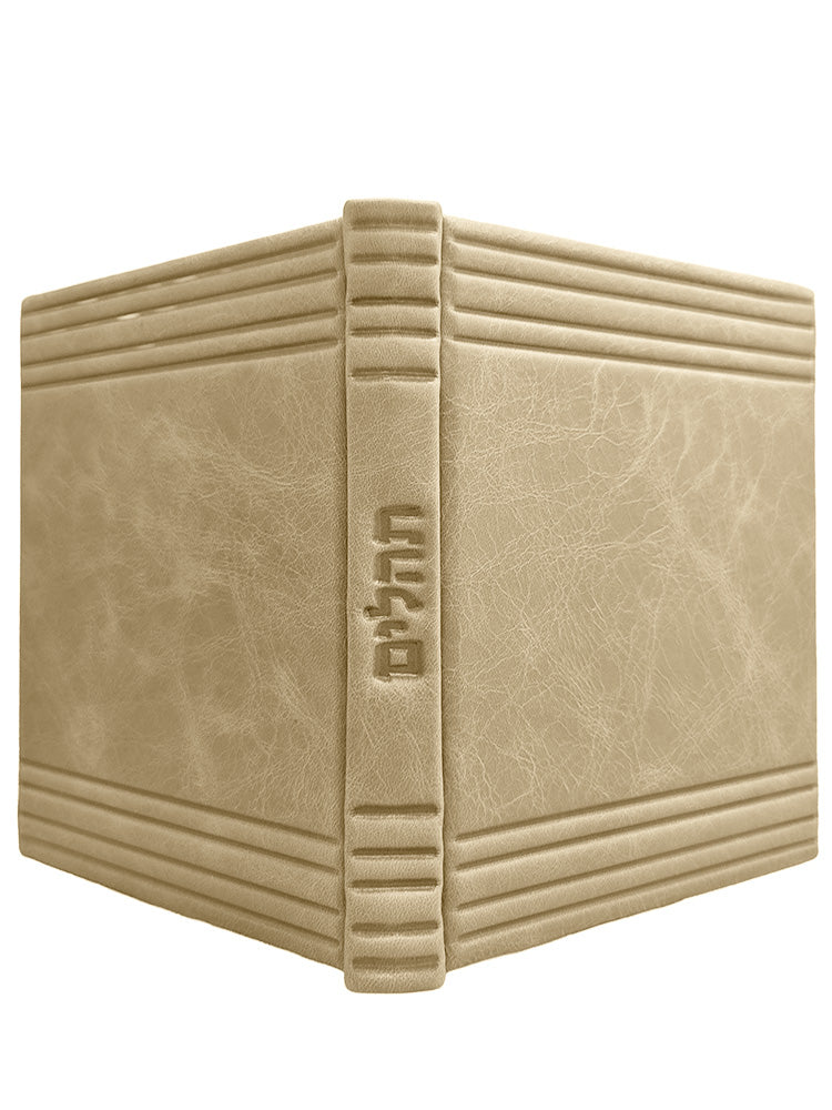 Cover and spine of the large album Tehillim, cristallo taupe lines