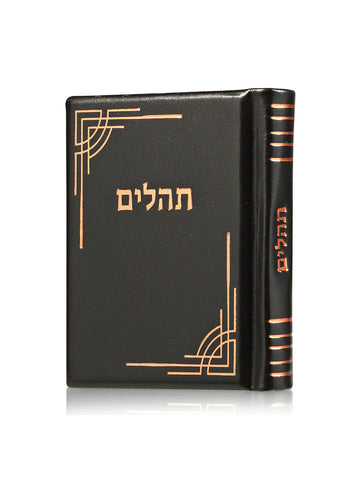 Front cover of the small album Tehillim, bronze antique leather