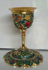 Karshi Jeweled Kiddush Goblet Seven Species Turquoise (KC-7324)