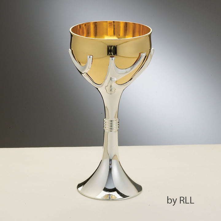 Rite Lite Tree of Life Kiddush Cup, Goldplated, Silverplated Stem