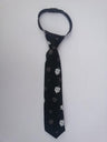 chanukah dreidel tie for kids with zipper, Big size 14", black (TIE#8-4)