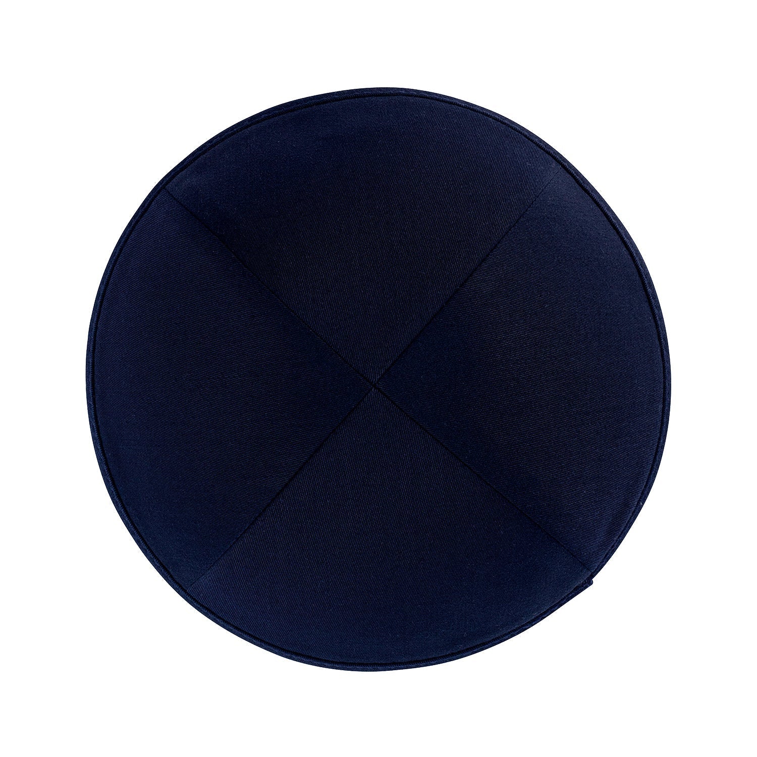 Navy Yarmulka Kippah - side view showing six-panel design