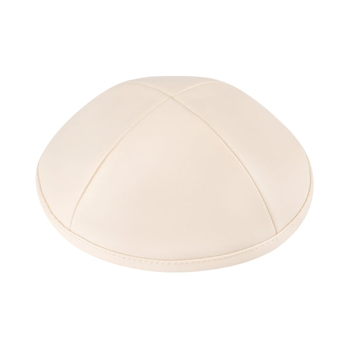 Ivory Leather Kippah / Yarmulke