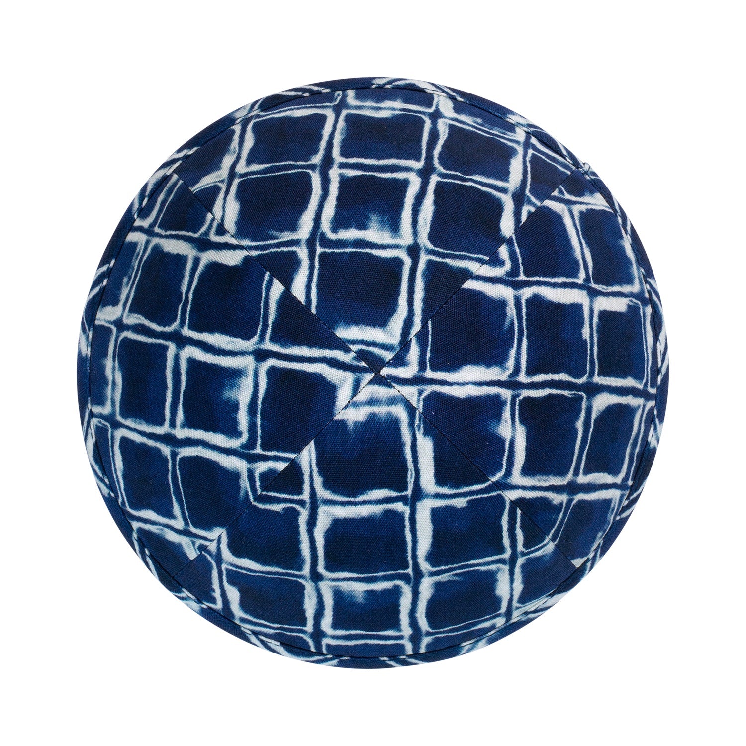 Cotton Kippah - side view showing six-panel design