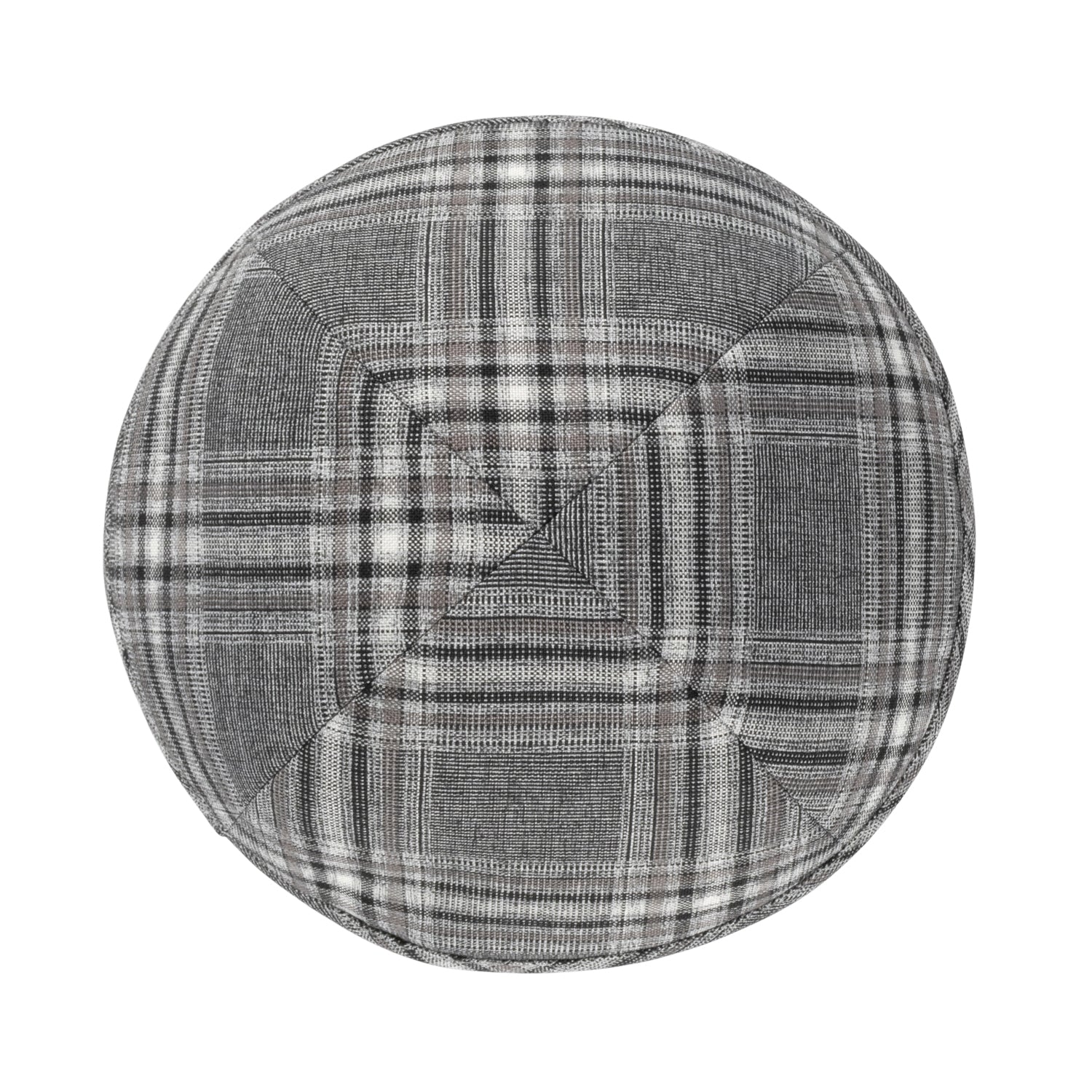 Black Yarmulka Kippah - side view showing six-panel design