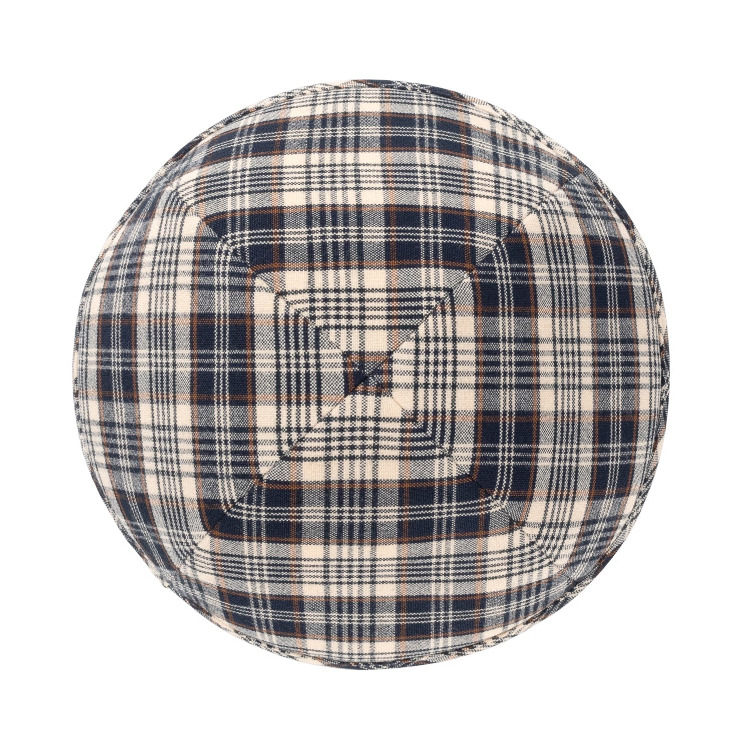 Navy Yarmulka Kippah - side view showing six-panel design