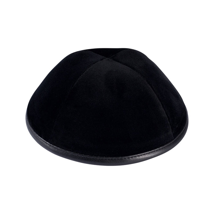 Black Leather Kippah for Shabbos - iKippah by Judaica Square