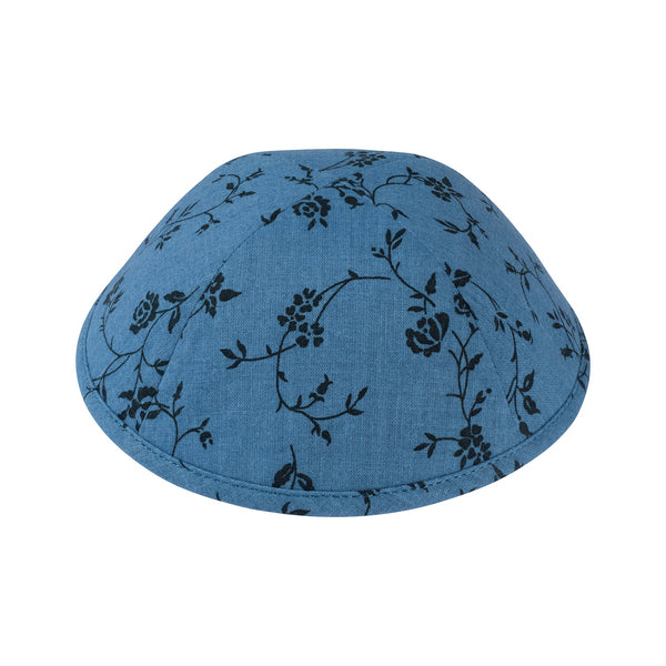Blue Cotton Kippah for Boys - iKippah by Judaica Square