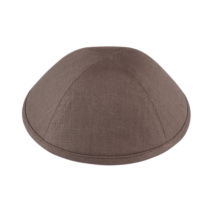 Brown Linen Kippah / Yarmulke