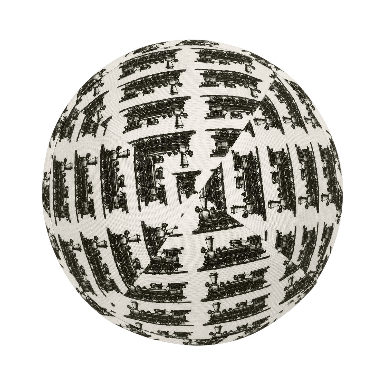 Cotton Kippah - side view showing six-panel design