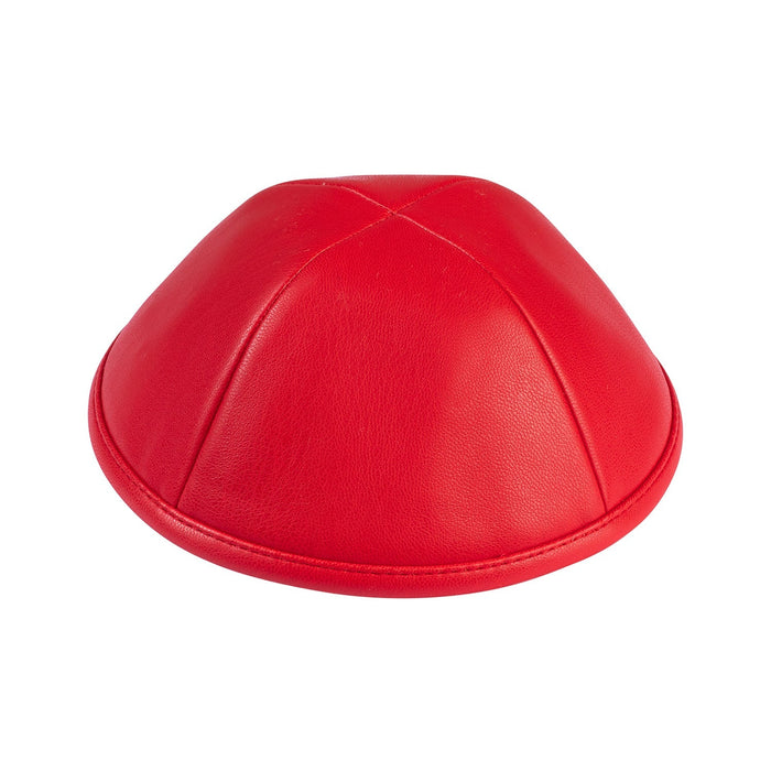 Red Leather Kippah for Shabbos - iKippah by Judaica Square