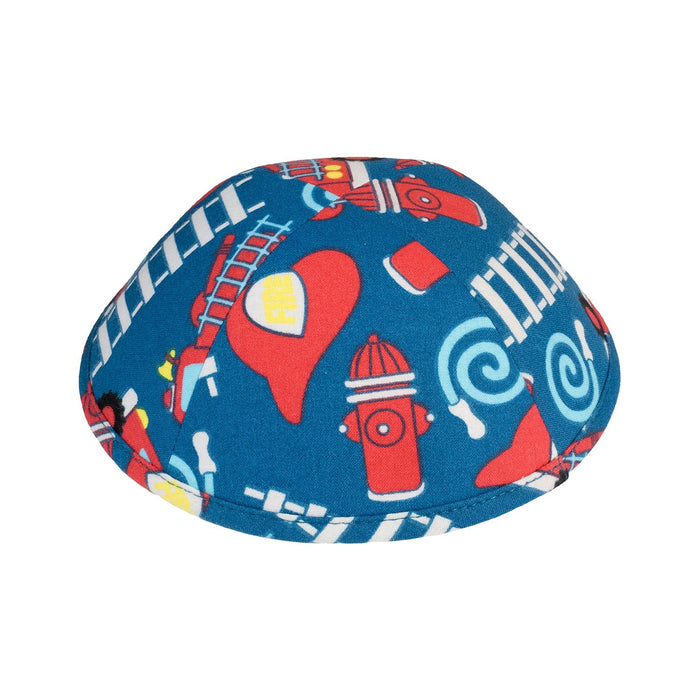 Fire Engine Cotton Yarmulke / Kippah for Boys — view 1