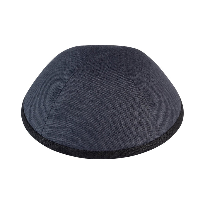 Black Linen Kippah - iKippah by Judaica Square