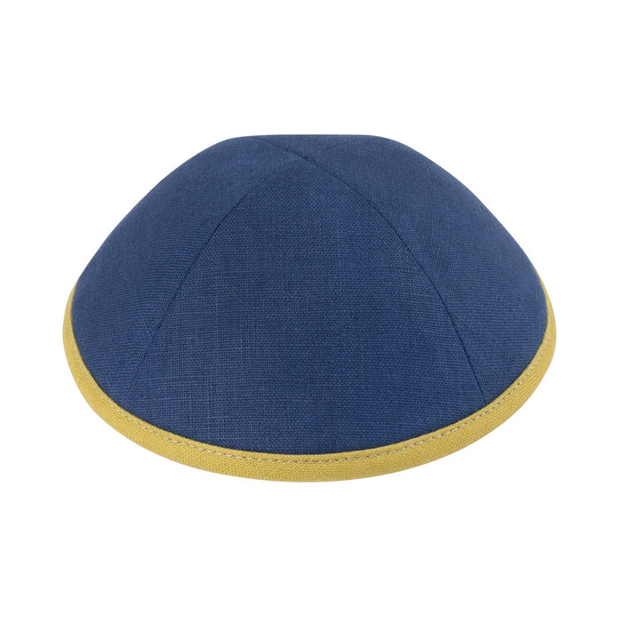Navy Linen Kippah - iKippah by Judaica Square