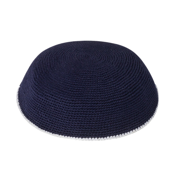 Navy Knit Kippah - iKippah by Judaica Square