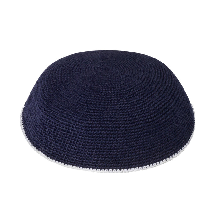 Navy Knit Kippah - iKippah by Judaica Square