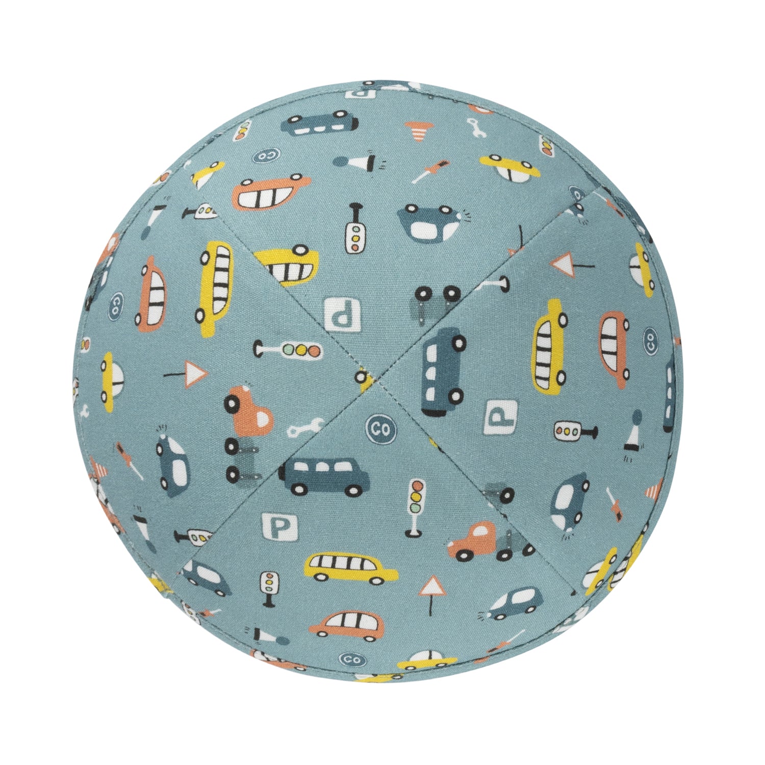 Yarmulka Kippah - side view showing six-panel design