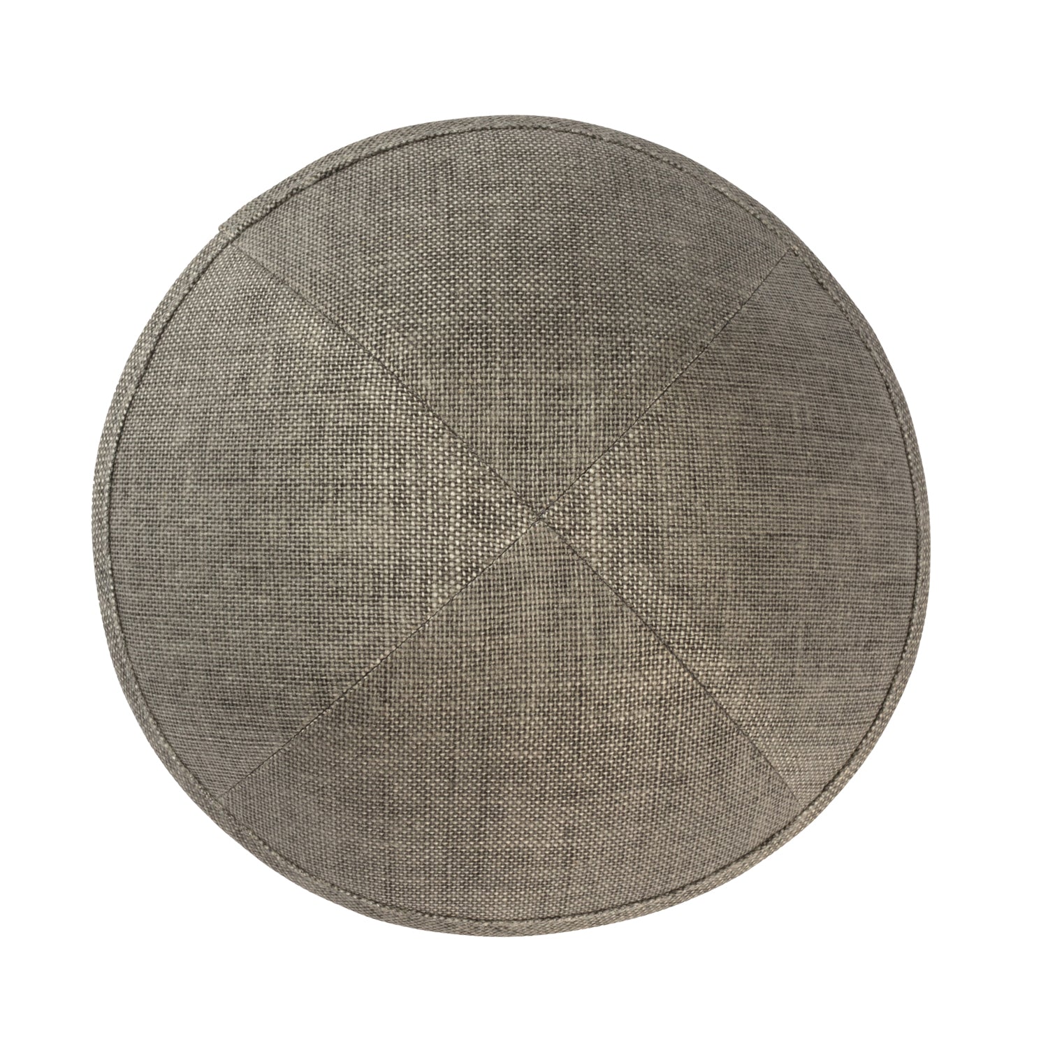 Linen Kippah - side view showing six-panel design