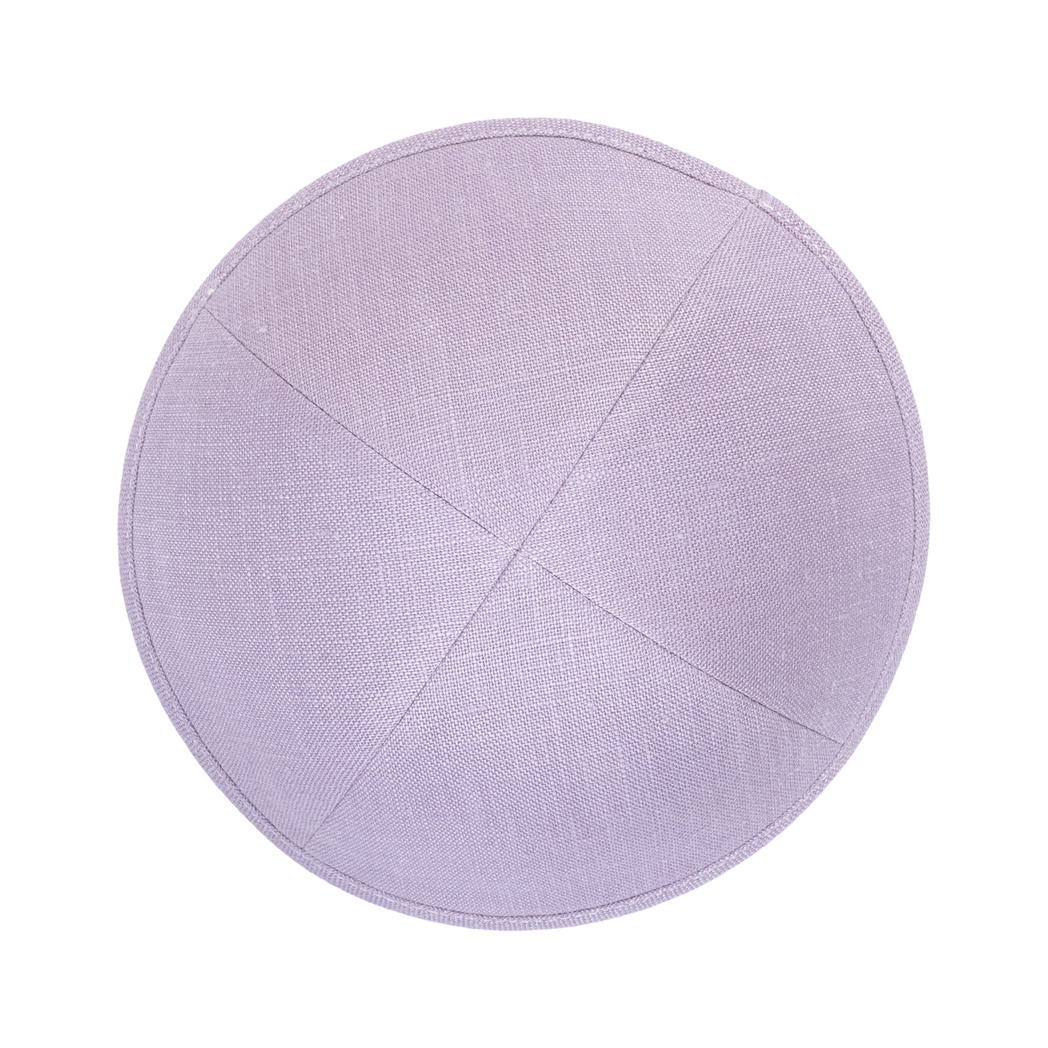 Linen Kippah - side view showing six-panel design