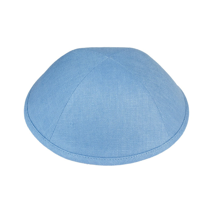 Blue Linen Kippah - iKippah by Judaica Square