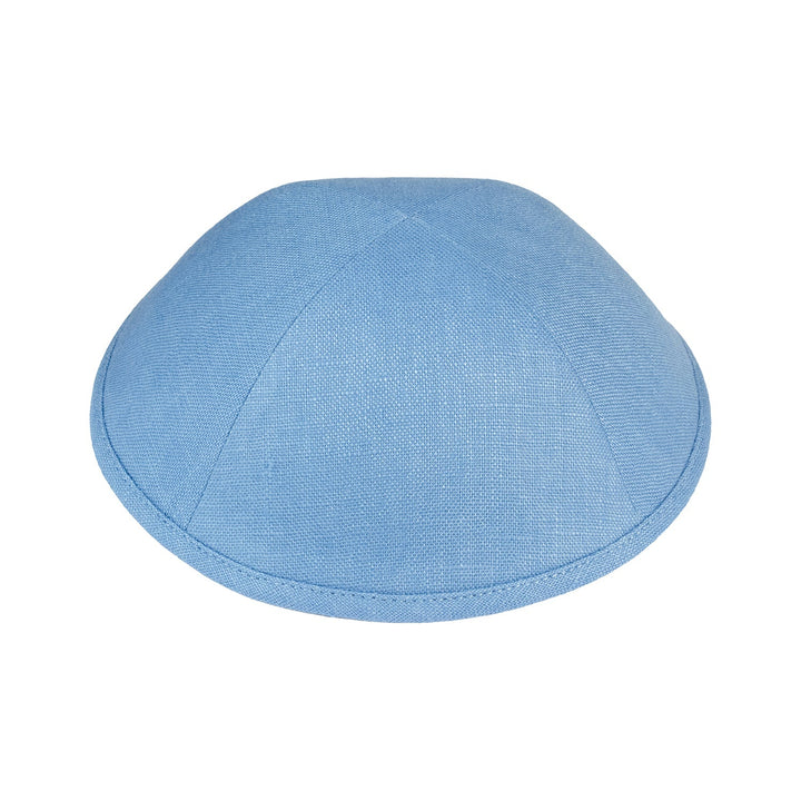 Light Blue Linen Kippah / Yarmulke