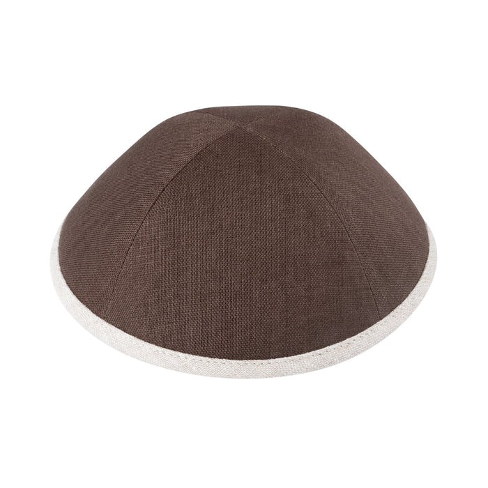 Tan Linen Kippah - iKippah by Judaica Square