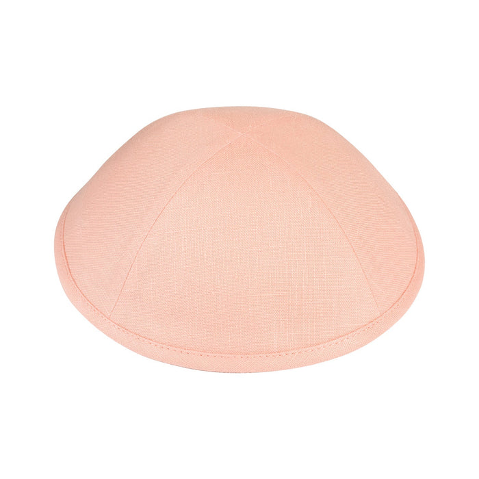 Salmon Linen Kippah - iKippah by Judaica Square
