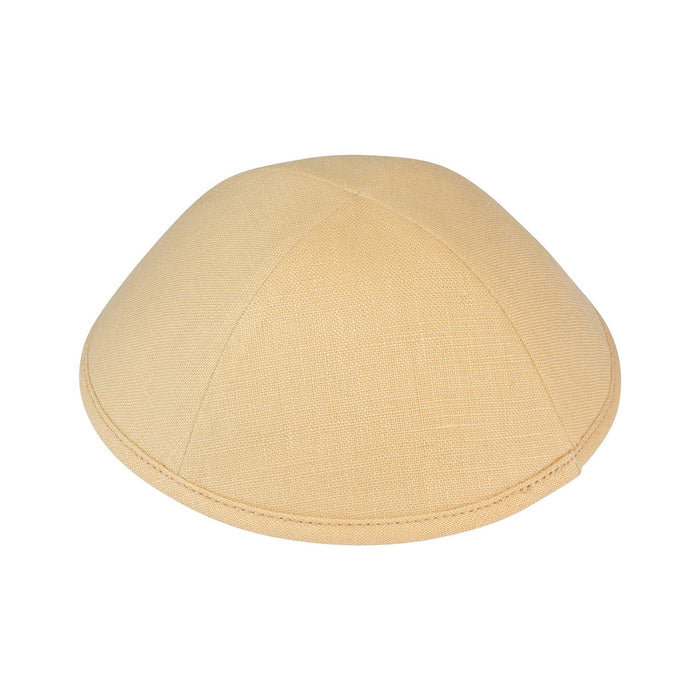 Yellow Linen Kippah - iKippah by Judaica Square