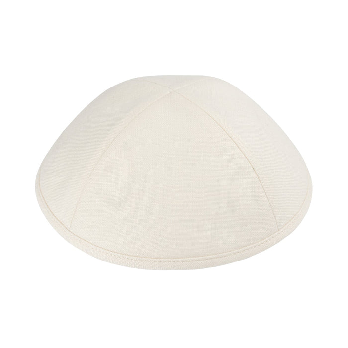 Ivory Linen Kippah - iKippah by Judaica Square