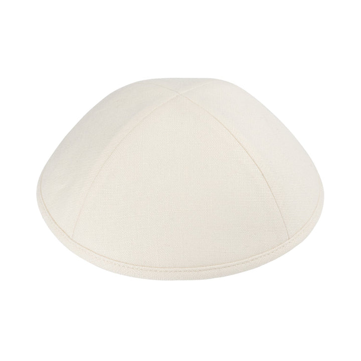 Ivory Linen Kippah / Yarmulke
