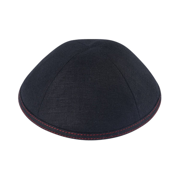 Red Linen Kippah - iKippah by Judaica Square