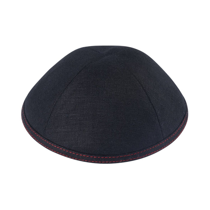 Red Linen Kippah - iKippah by Judaica Square