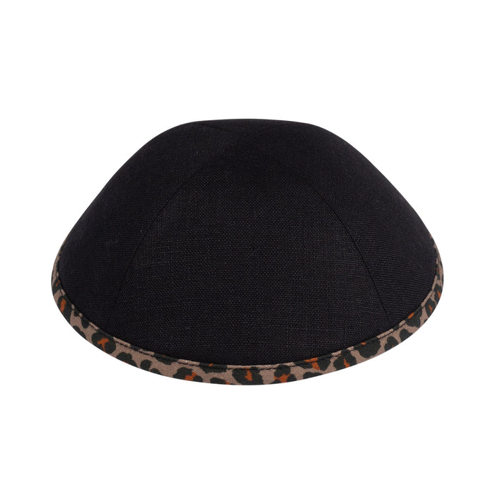 Black Linen Kippah - iKippah by Judaica Square