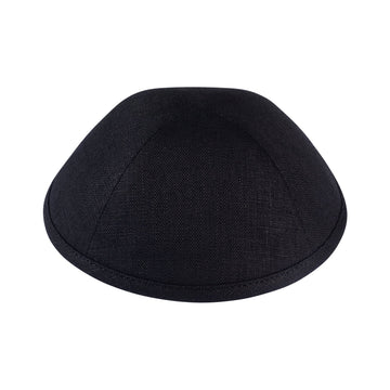 Black Linen Kippah - iKippah by Judaica Square
