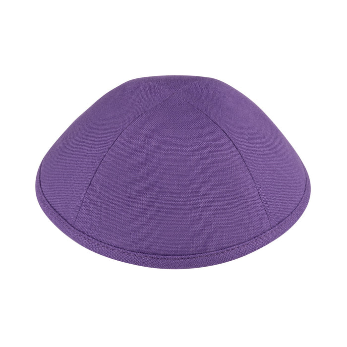 Purple Linen Kippah - iKippah by Judaica Square