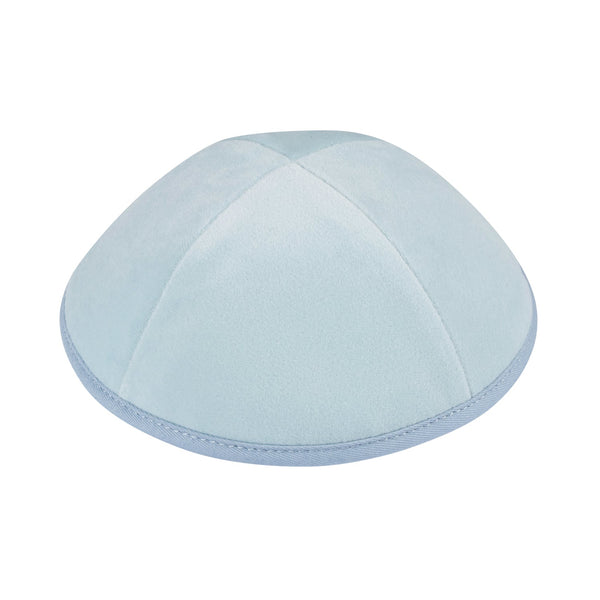 Blue Velvet Kippah for Bar Mitzvah - iKippah by Judaica Square
