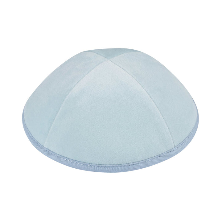 Light Blue Velvet Kippah / Yarmulke