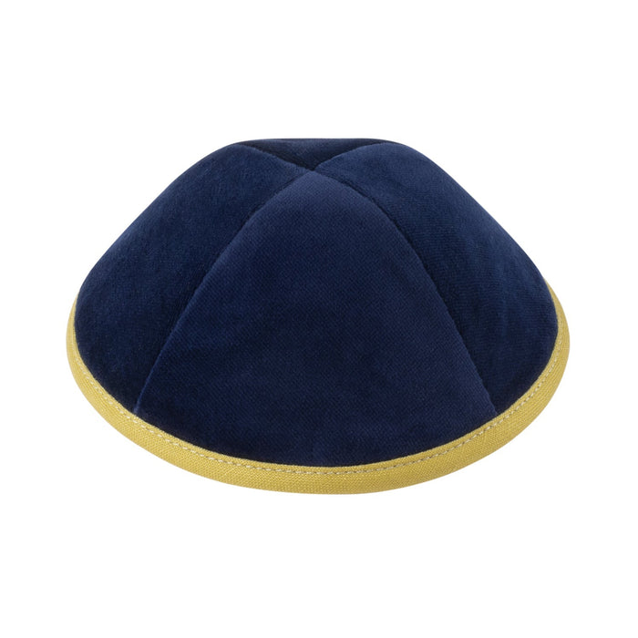 Navy Velvet Kippah for Bar Mitzvah - iKippah by Judaica Square