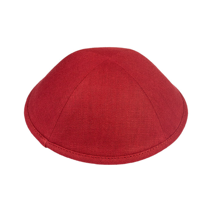Red Linen Kippah / Yarmulke