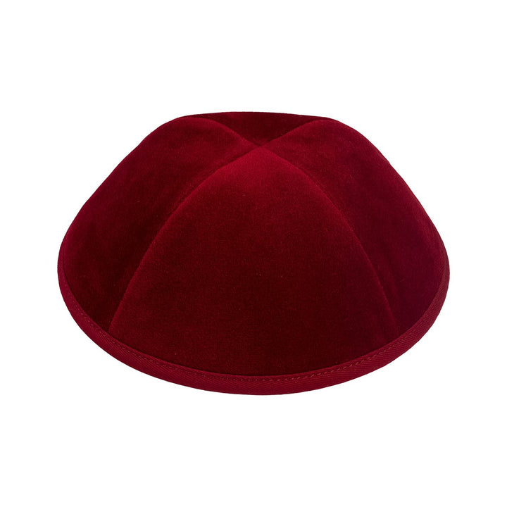 Maroon Velvet Kippah / Yarmulke