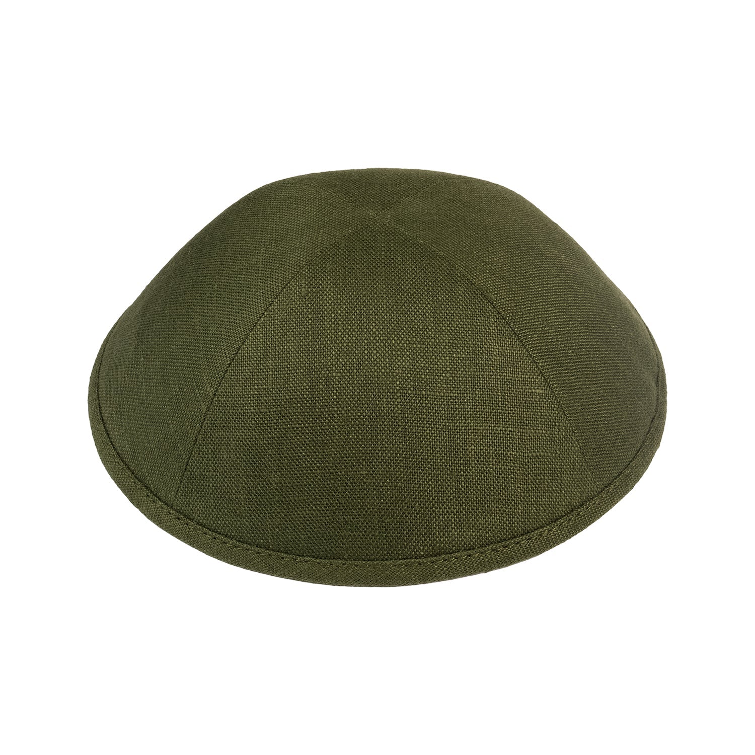Olive Linen Kippah - iKippah by Judaica Square