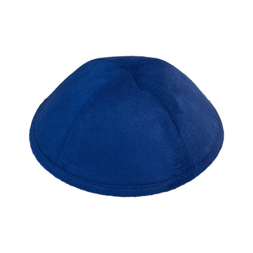 Royal Blue Suede Kippah by iKippah - front view