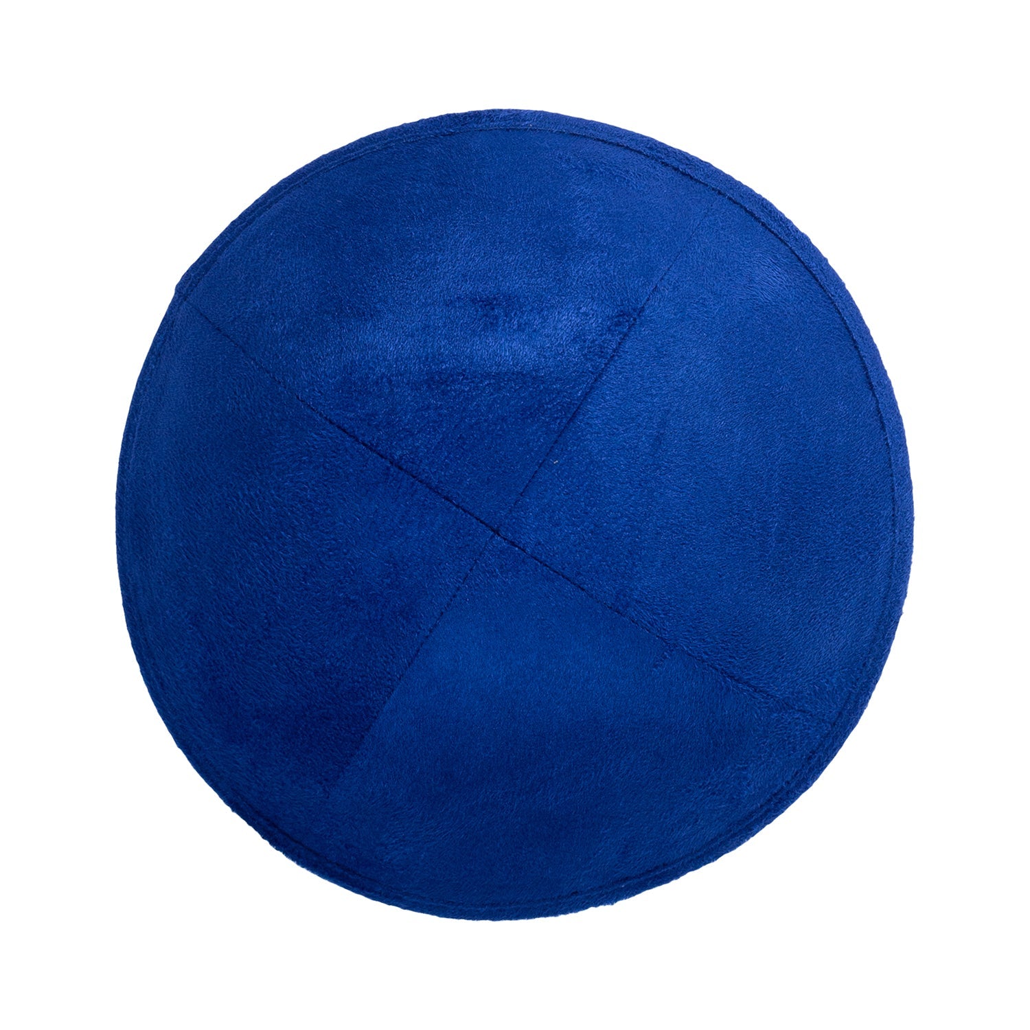 Royal Suede Kippah - side view showing six-panel design
