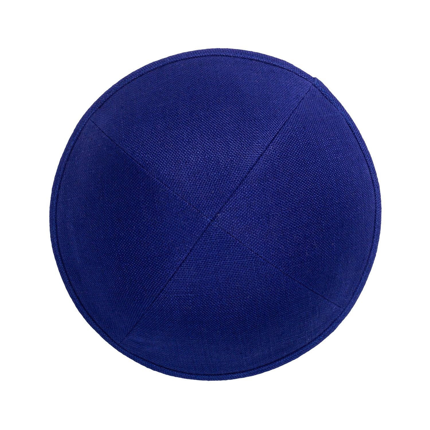 Royal Linen Kippah - side view showing six-panel design