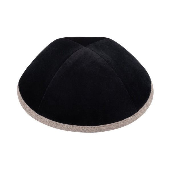 Black Linen Kippah - iKippah by Judaica Square