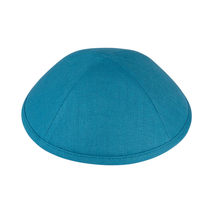 Tiffany Kippah – Blue Linen Yarmulke