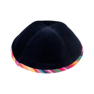 Navy Velvet Kippah for Bar Mitzvah - iKippah by Judaica Square