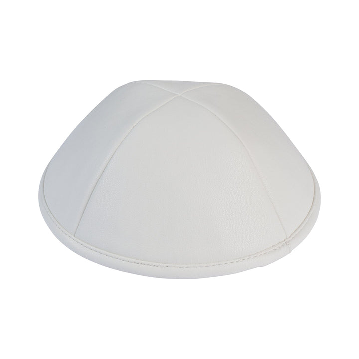 White Leather Kippah / Yarmulke